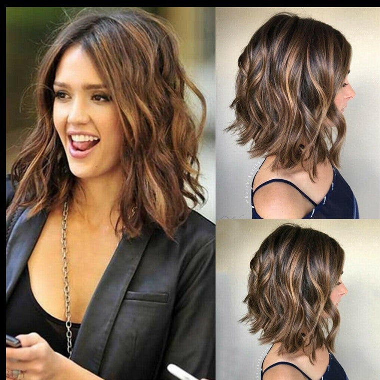 Amazon''S New New Wig Women''S Black Brown Mixed Color Medium