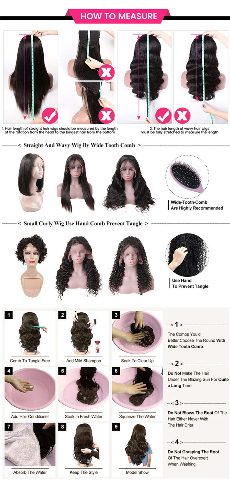 Deep Wave 13x6/13x4 HD Transparent Lace Front Human Hair Wigs Remy Human