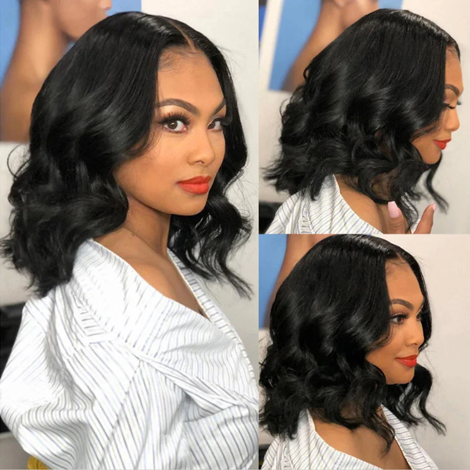 Short Bob Wigs 13X4 Lace Frontal Wig Pre Plucked 100% Human Hair Wigs