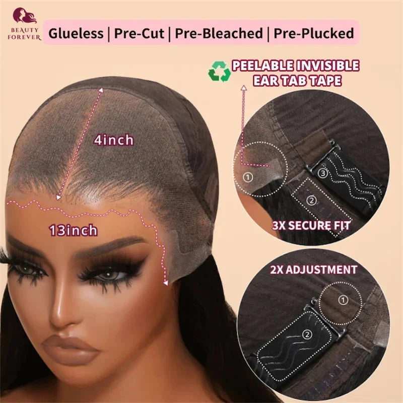 Beautyforever 13x4 7x5 Pre Everything Water Wave Glueless Human