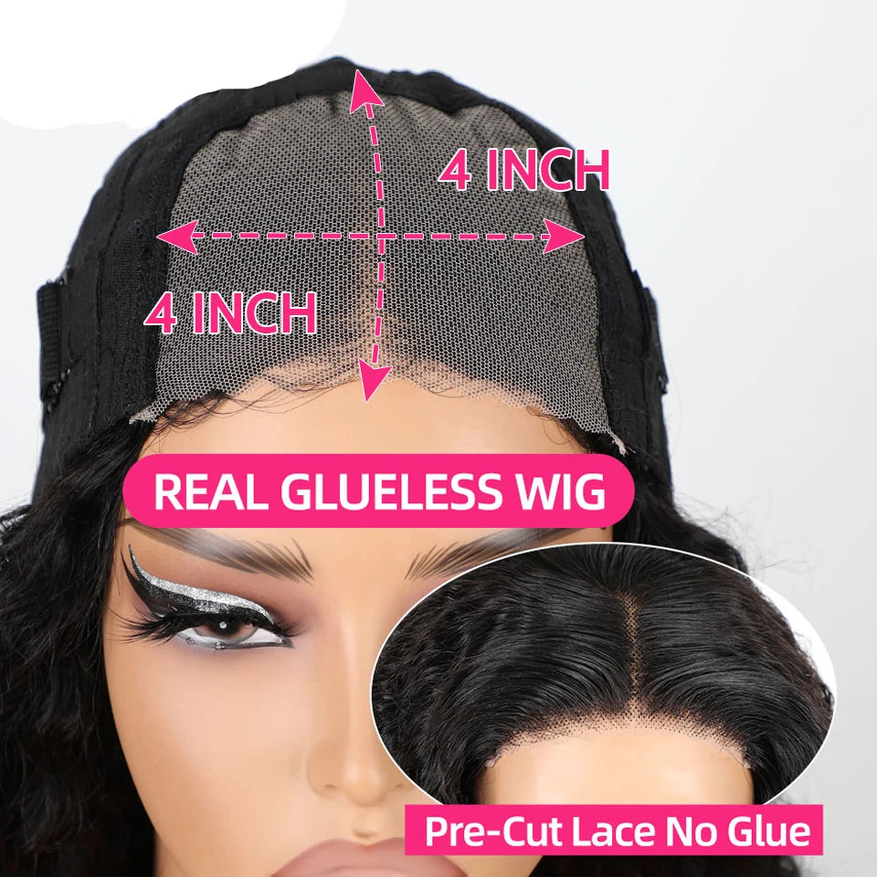 YAWAWE Preplucked Glueless Wig Straight Bob Lace Closure Wigs For Women Human Hair Pre-Cut Prebleached Lace Wear And Go Wig