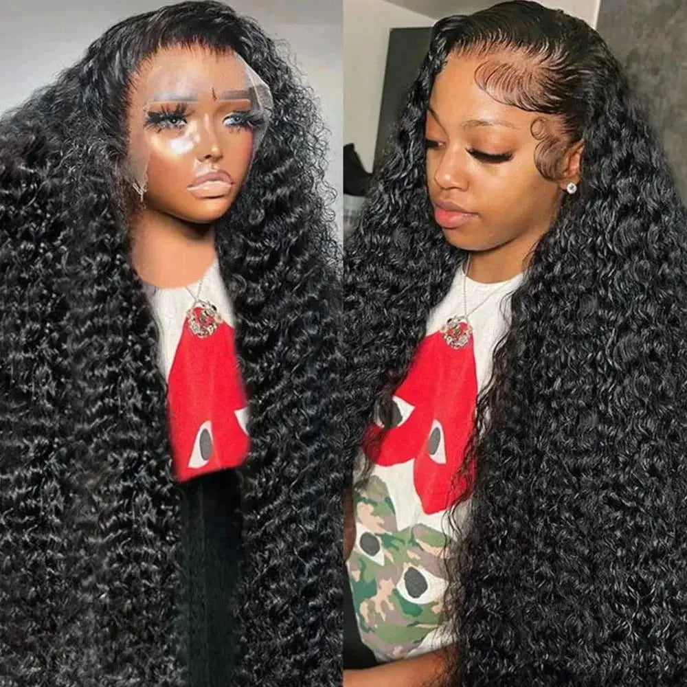 Deep Wave 13x6/13x4 HD Transparent Lace Front Human Hair Wigs Remy Human