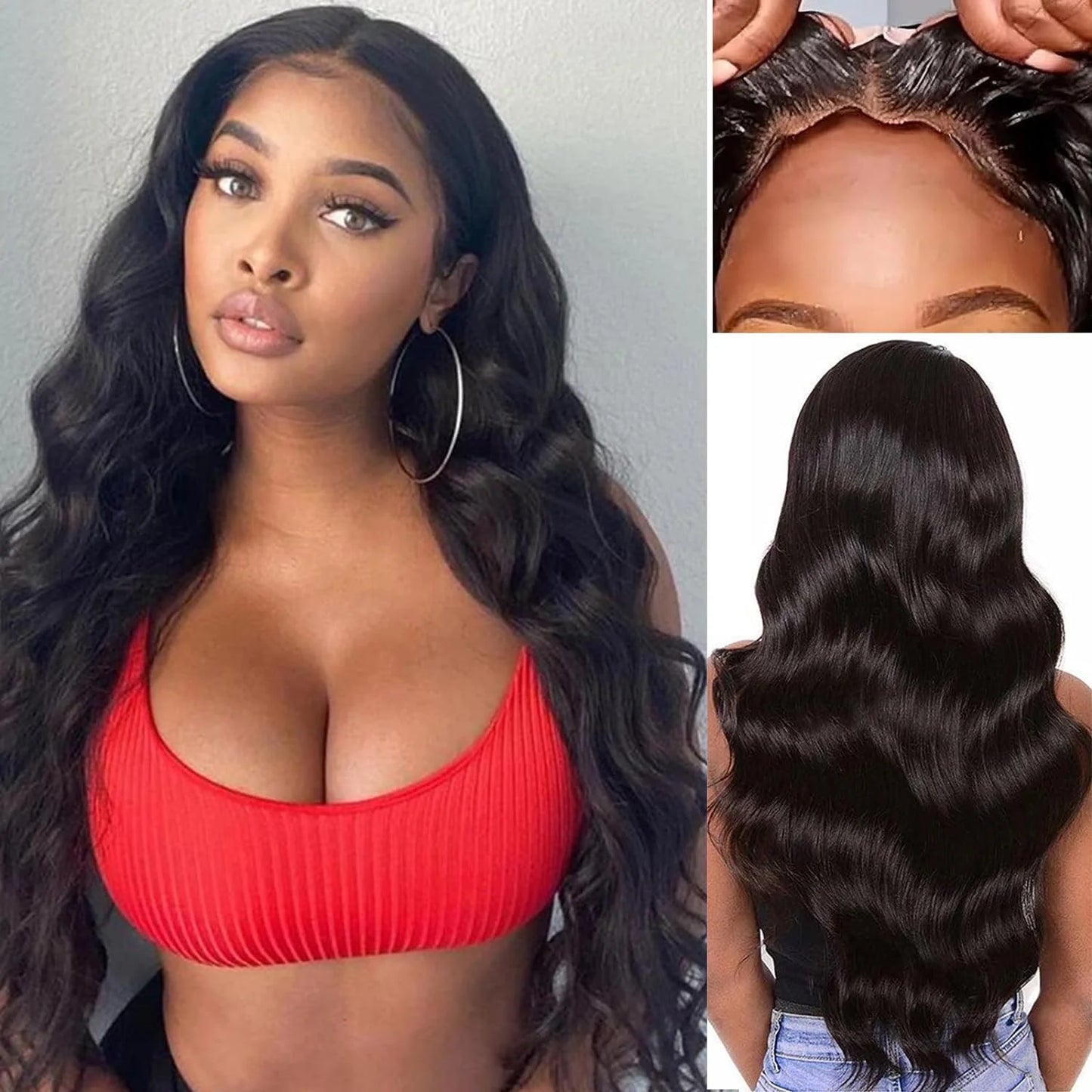 Wear And Go Glueless Wig Human Hair Pre Plucked For Women Pre Cut 5x5 Lace Body Wave Lace Front Wigs On Sale Ready To Wear