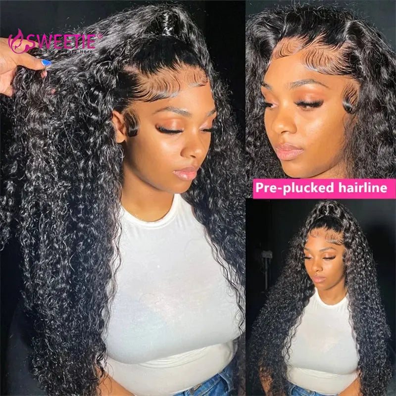 Deep Wave 13x6/13x4 HD Transparent Lace Front Human Hair Wigs Remy Human