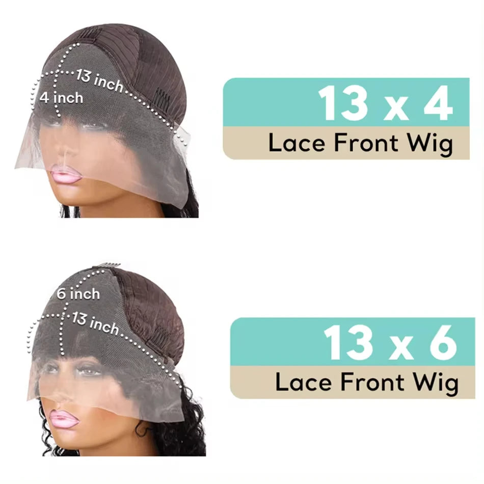 Red Color Water Wave Lace Front Human Hair Curly Full Lace Front Human Hair 210% Brazilian Wigs Water Wave 13x6 Lace Frontal Wig