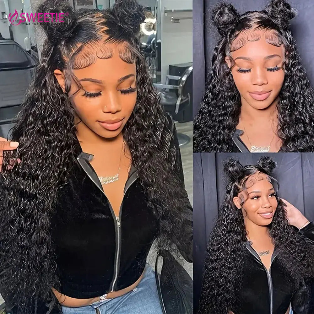 Deep Wave 13x6/13x4 HD Transparent Lace Front Human Hair Wigs Remy Human
