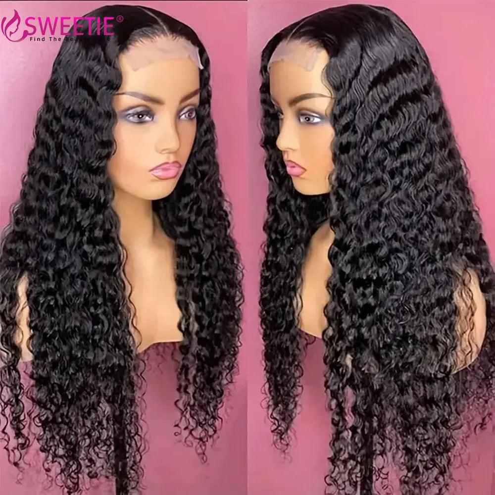 Deep Wave 13x6/13x4 HD Transparent Lace Front Human Hair Wigs Remy Human