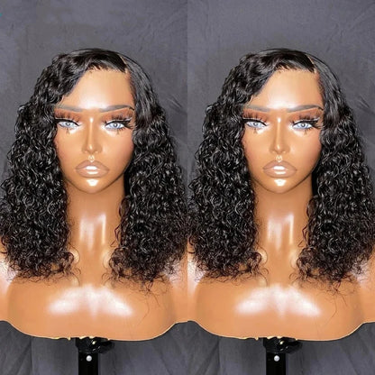 Wear And Go 13x4 Deep Wave Bob Wig For Women Curly Glueless Ready To Go Human Hair Wigs Pre Cut No Lace 250% For Black Woman