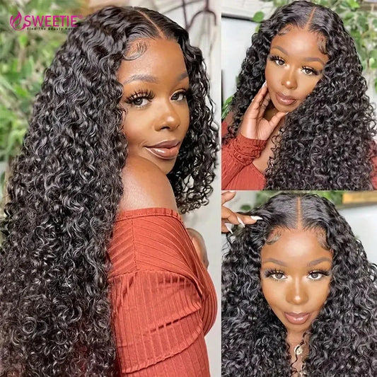 Deep Wave 13x6/13x4 HD Transparent Lace Front Human Hair Wigs Remy Human